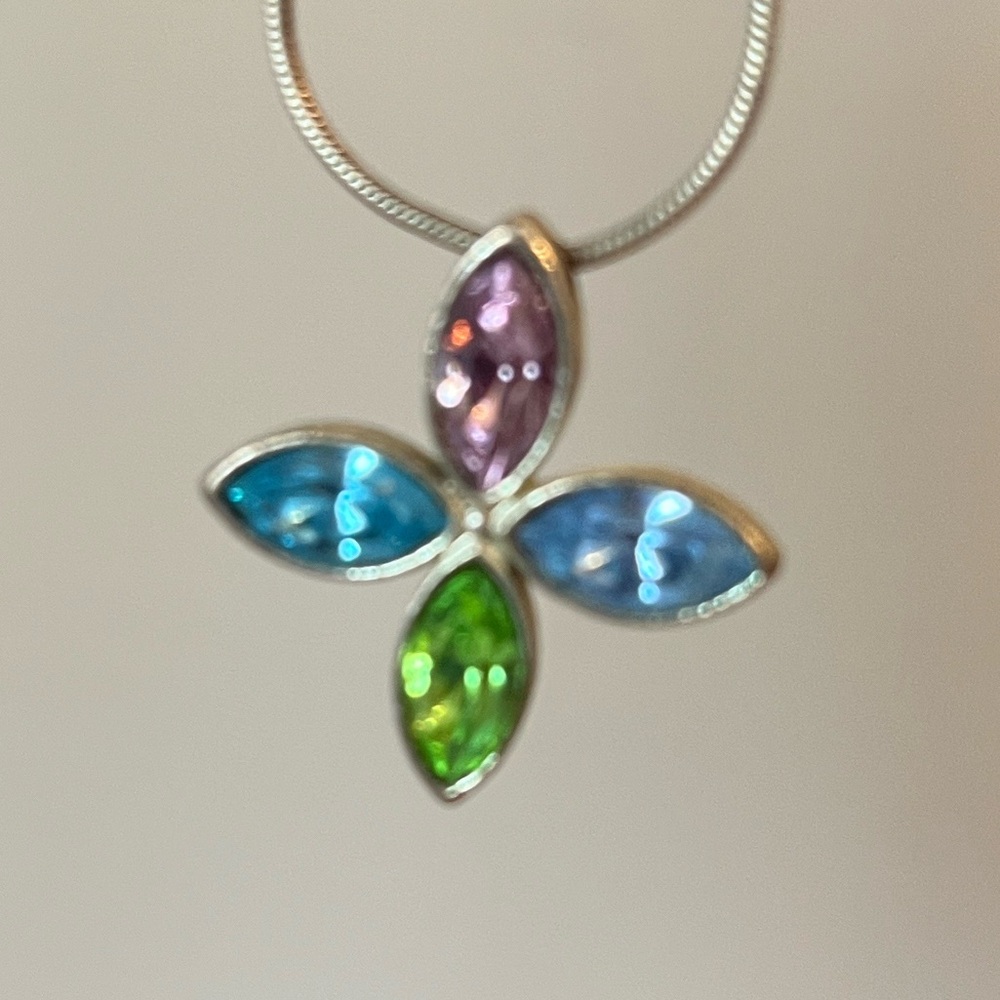 Elegant Gemstone Cross Necklace